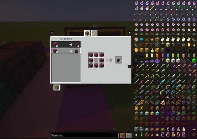 Крафт на новый сундук из малиновых досок из мода More Chests Variants