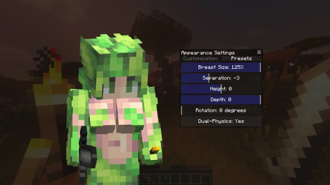 Мод на геймплей для Майнкрафт 1.21.10 / 1.20.4 (Female Gender Mod)