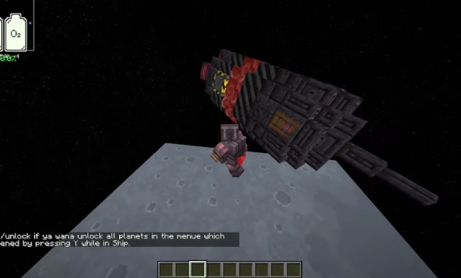 Процесс высадки на Луне из мода Starlance