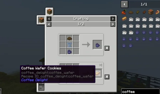 Крафты на новые предметы из мода Coffee Delight