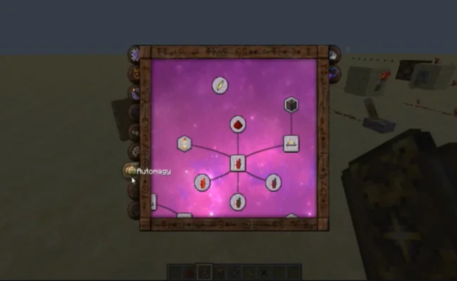 Магическое меню из мода Automagy