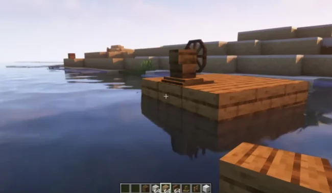 Процесс постройки корабля с модом Valkyrien Skies