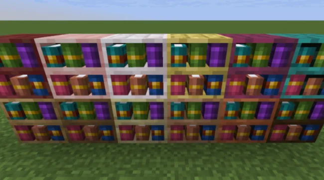 Мод на блоки для Майнкрафт 1.20.4 (Variant Chiseled Bookshelves)