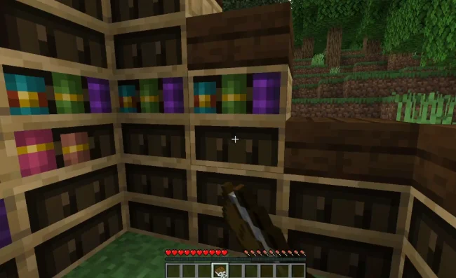 Возможность самостоятельно расставлять книги на книжные полки из мода Variant Chiseled Bookshelves