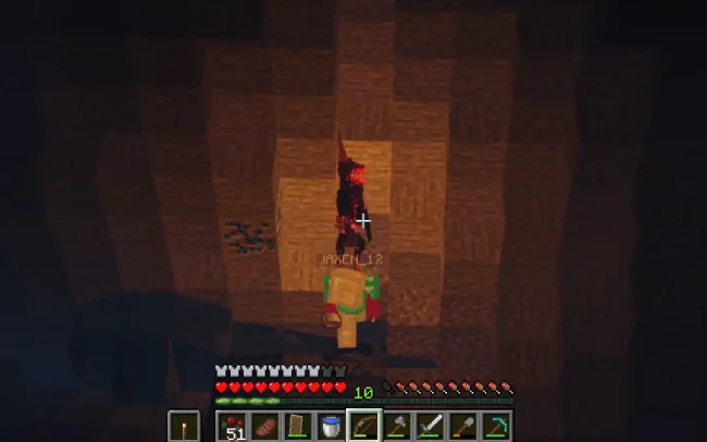 Процесс боя с монстром из мода The Demonic Watcher