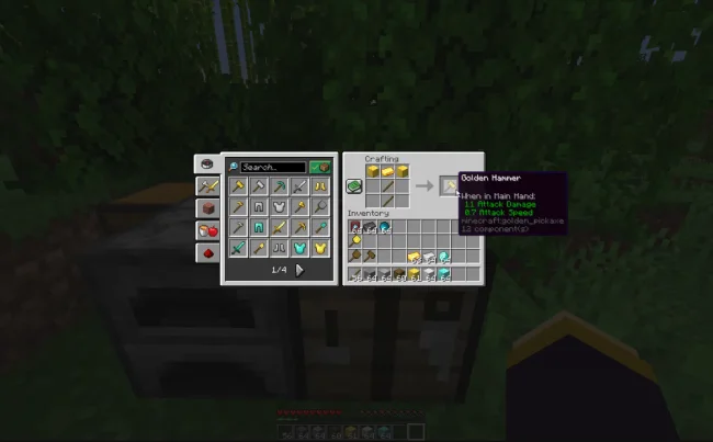Крафт на молоток из мода Only Hammers And Excavators