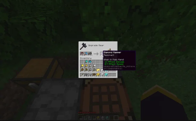 Возможность улучшения инструментов из мода Only Hammers And Excavators