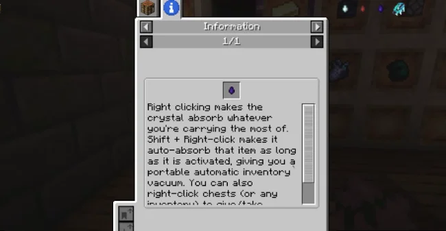 Информация о предмете из мода Reliquary Reincarnations