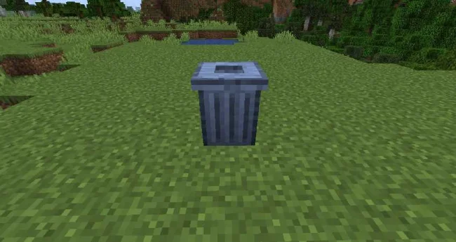 Мод на блоки для Майнкрафт 1.21.8 / 1.20.6 (Trash Cans)