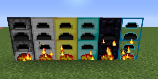 Мод на блоки для Майнкрафт 1.21.1 / 1.20.1 (Iron Furnaces)