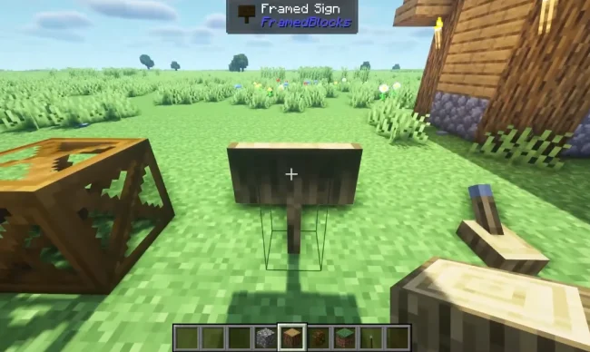 Новая табличка из мода FramedBlocks