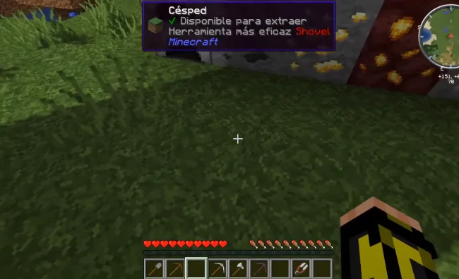 Плашка информации из мода Waila Harvestability