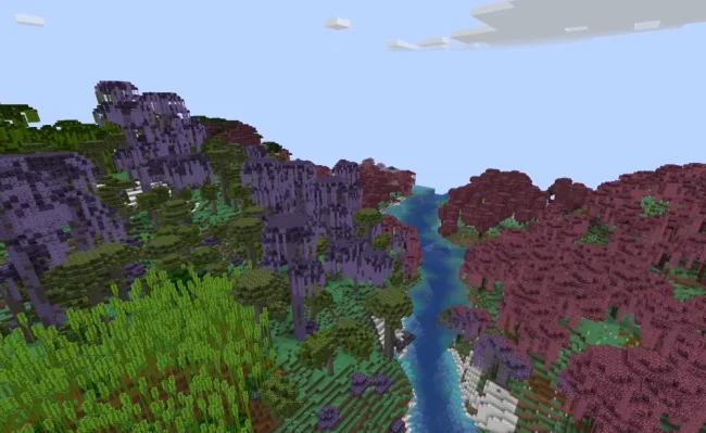 Новый лесной биом из мода Terralith