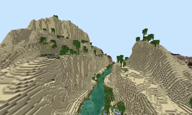 Новый пустынный биом из мода Terralith