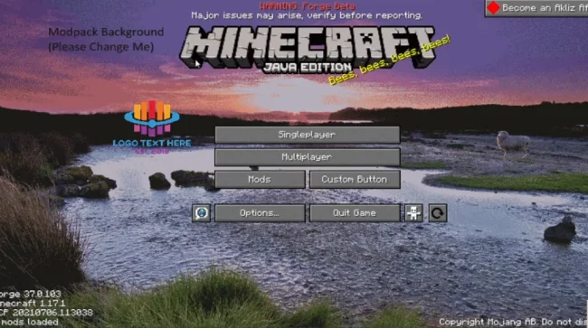 Новое главное меню из мода PackMenu