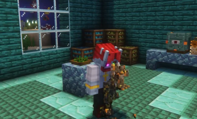 Процесс употребления новой еды из мода Oceans Delight