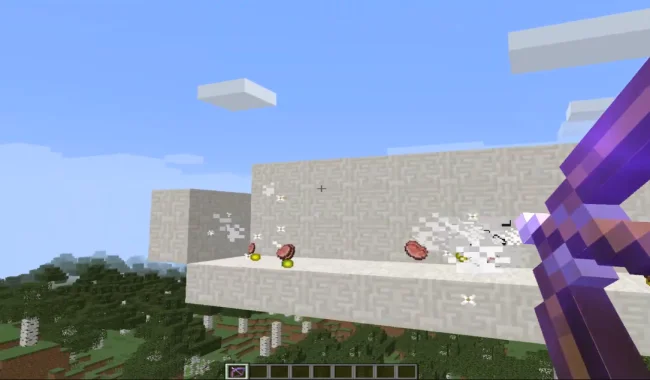 Процесс боя с новым зачарованным луком из мода Ensorcellation