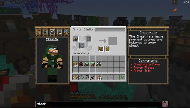 Новые плашки в меню из мода Constructs Armory