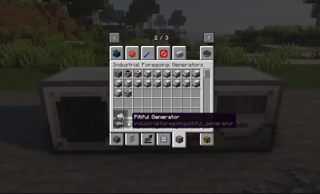 Все генераторы из мода Industrial Foregoing