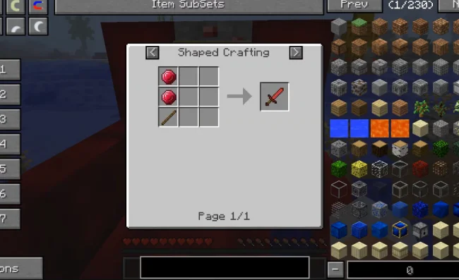 Крафт на меч из мода Project Red - Exploration