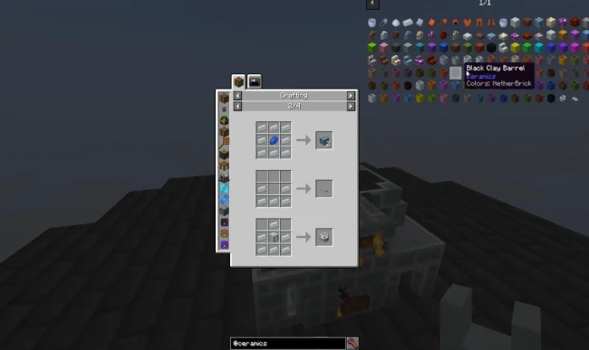 Крафт на блок из мода Tinkers Complement