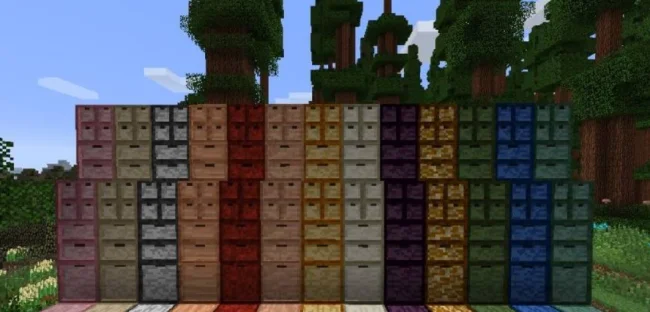 Мод на блоки для Майнкрафт 1.20.1 / 1.12.2 (Storage Drawers Extras)