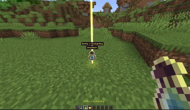 Подсветка зелья из мода Loot Beams Relooted