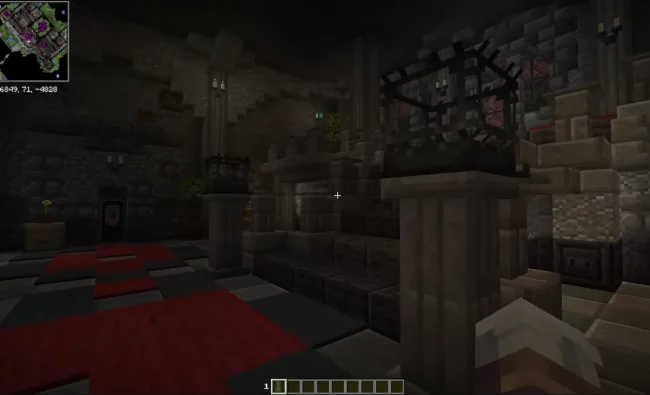 Интерьер внутри постройки из мода Integrated Dungeons and Structures