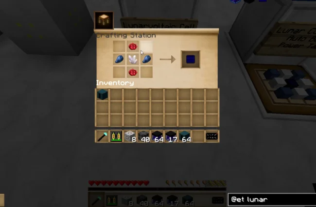 Крафт на блок из мода Environmental Lunar Tech