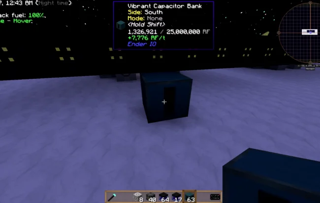 Процесс работы механизма из мода Environmental Lunar Tech