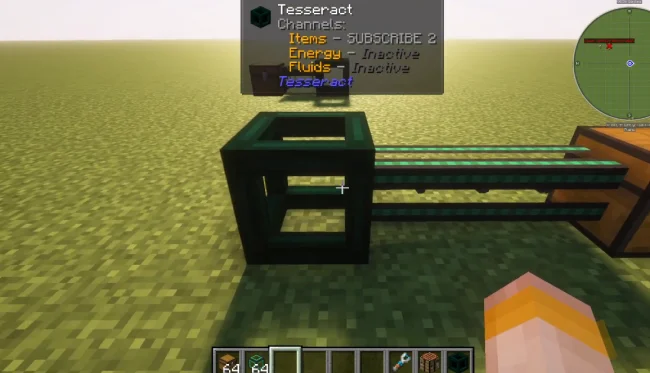 Процесс работы механизма из мода Tesseract