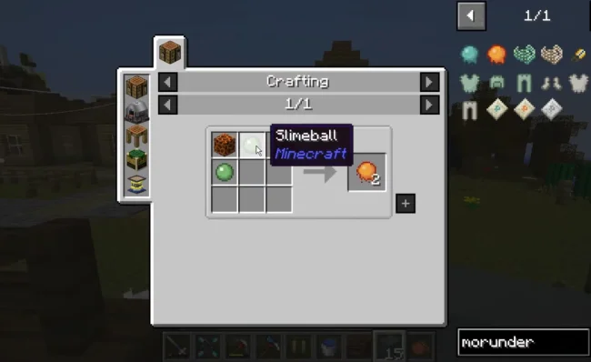 Крафт на предмет из мода Armor Underwear