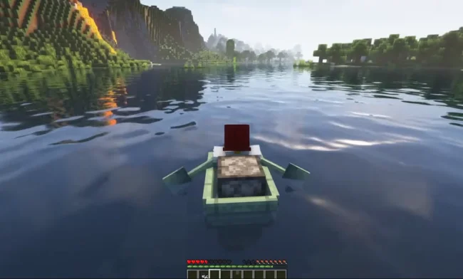 Процесс плавания на лодке с печкой из мода Boatload