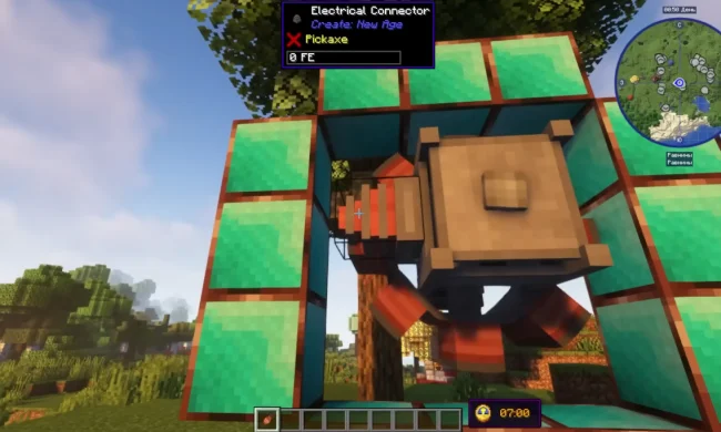 Процесс настройки нового механизма из мода Create New Age