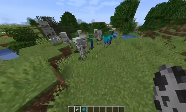 Измененное поведение мобов с модом Mob Sunscreen