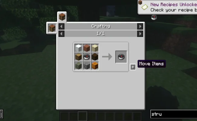 Крафт на компас из мода Structure Compass